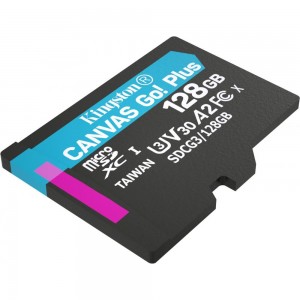 მეხსიერების ბარათი 128GB microSD Kingston KANVAS Go Plus  (SDCG3/128GBSP)