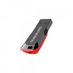ფლეშ მეხსიერება 32GB  USB 2.0 BOROFONE BUD Black/Red