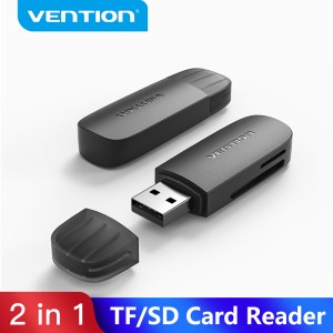 ბარათის წამკითხველი VENTION CLEB0 USB 2.0 SD/TF