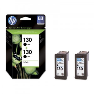 HP-130 Black  C9504HE (2x 860 Pages)